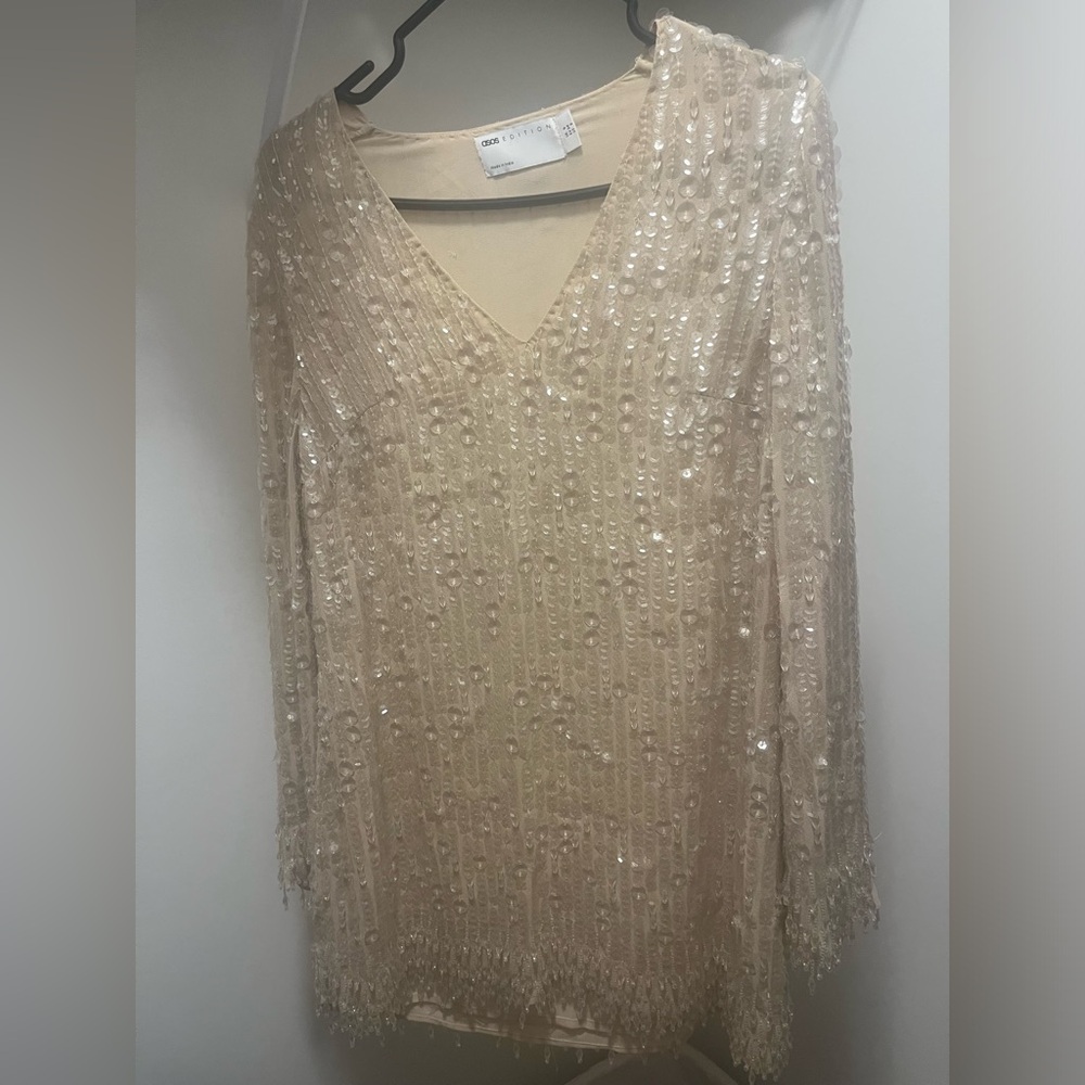 ASOS Sequin V-Neck Dress